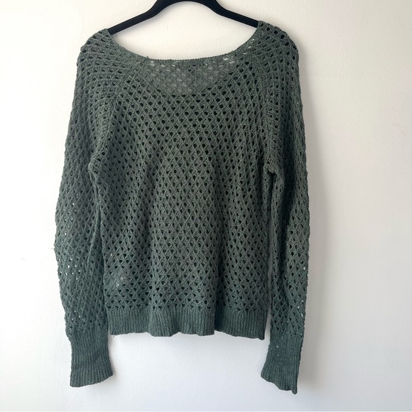 American Eagle Knit Sweater Olive Green - Picture 4 of 5